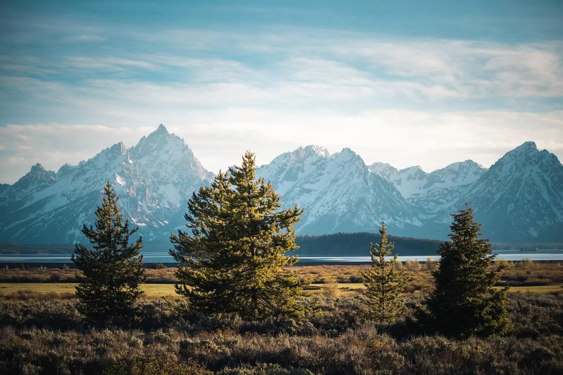 De bergen van Grand Teton National Park in Jackson Wyoming