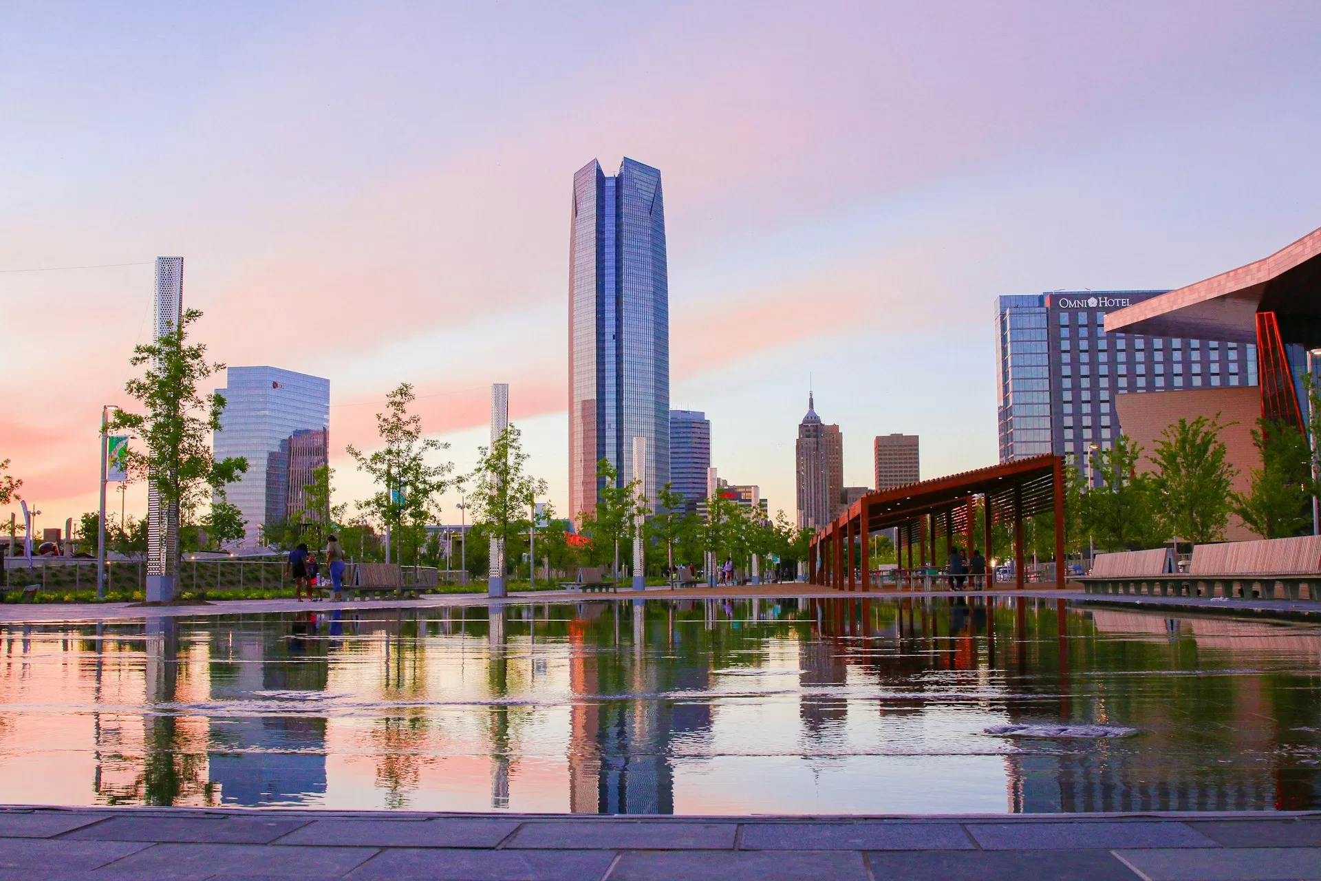 Moderne gebouwen in Oklahoma City