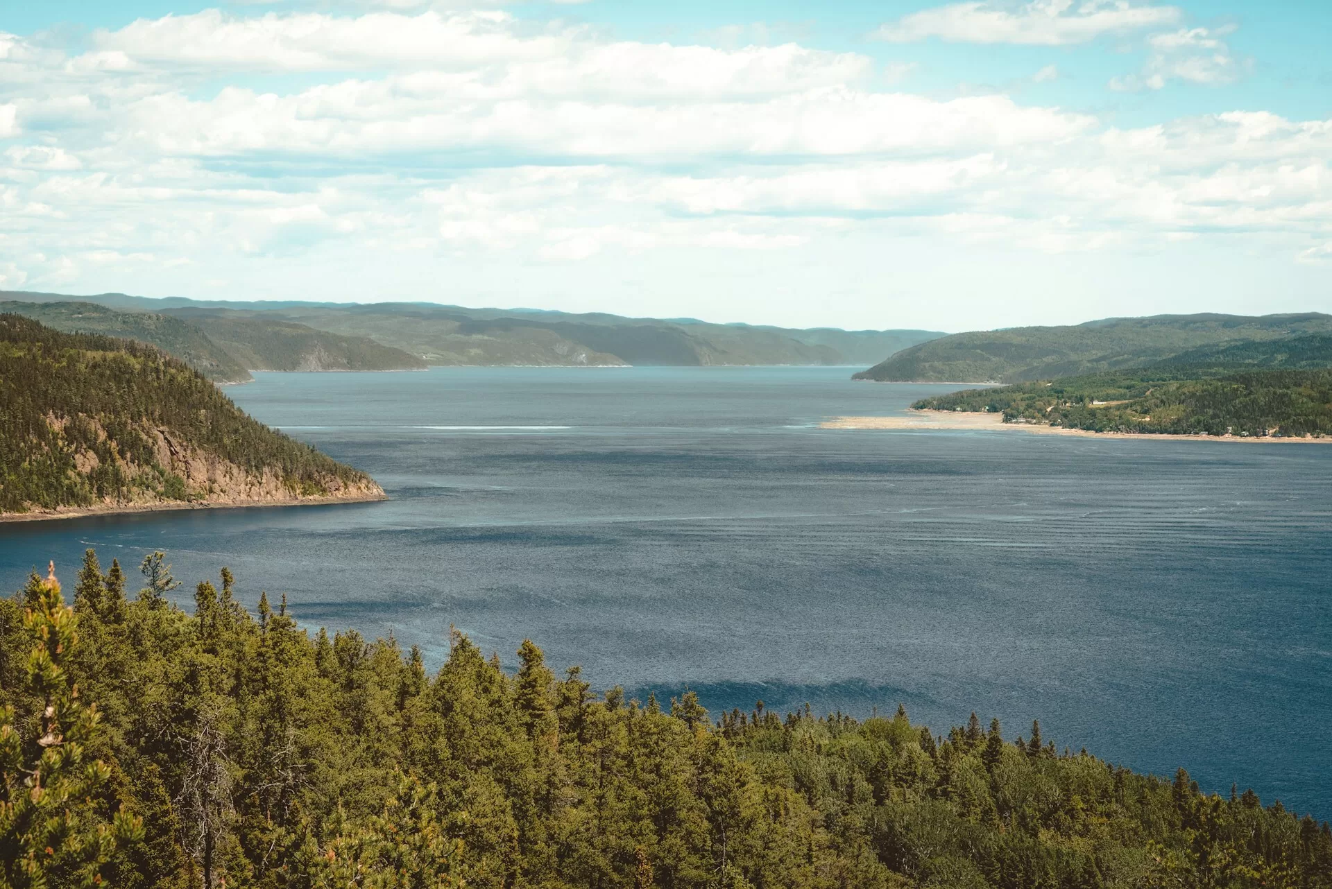 Uitzicht over het water in Roberval, Quebec