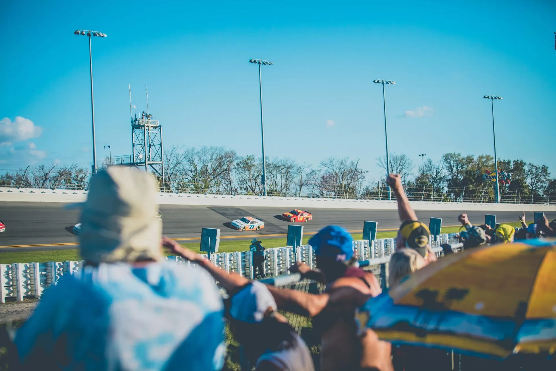 Race auto's op de International Speedway van Daytona Beach