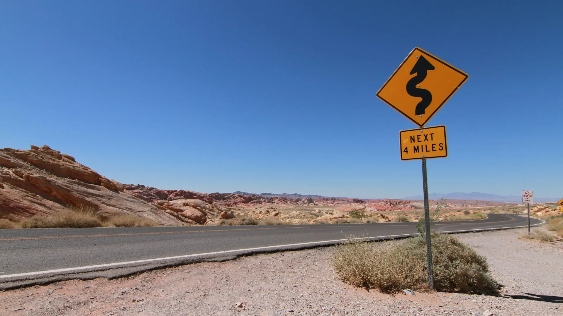 Een weg dat onderdeel is van de Route 66