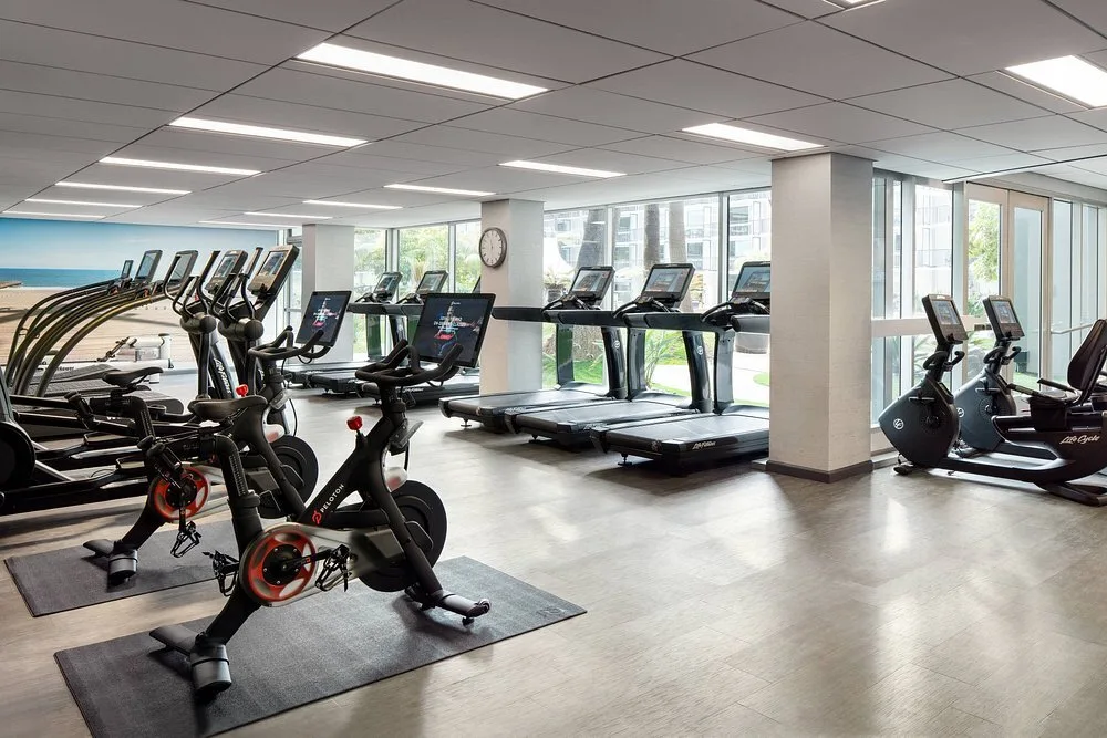 Fitnessruimte in het Hotel Los Angeles Airport Marriott Los Angeles