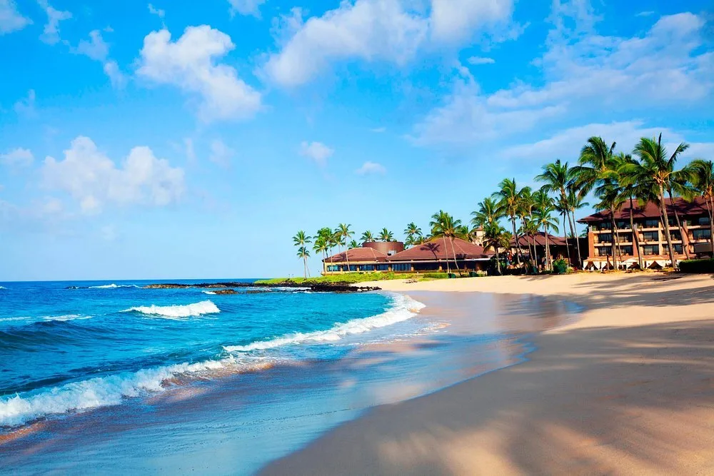 Het Hotel Sheraton Kauai Resort Koloa aan het strand