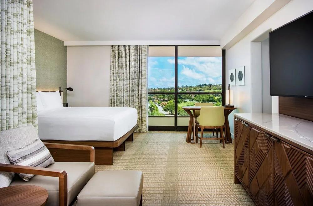 Hotelkamer met een extra bank in het Hotel Hyatt Regency Maui Resort Spa Lahaina