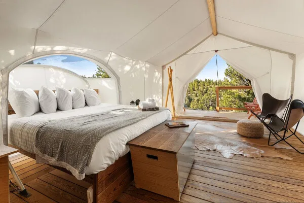 Glampingtent bij Under Canvas Bryce Canyon