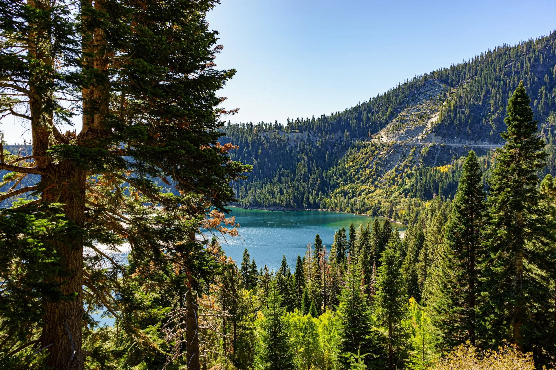Uitzicht over Lake Tahoe