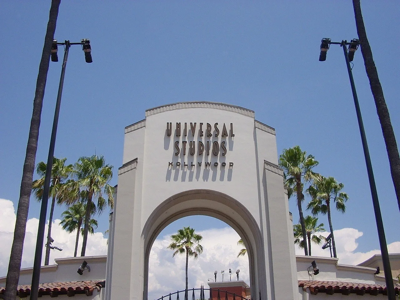 De entree van Hollywood Universal Studio's in Los Angeles