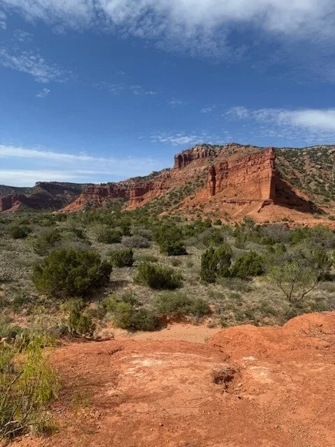 Rode rotsformaties van Caprock Canyon