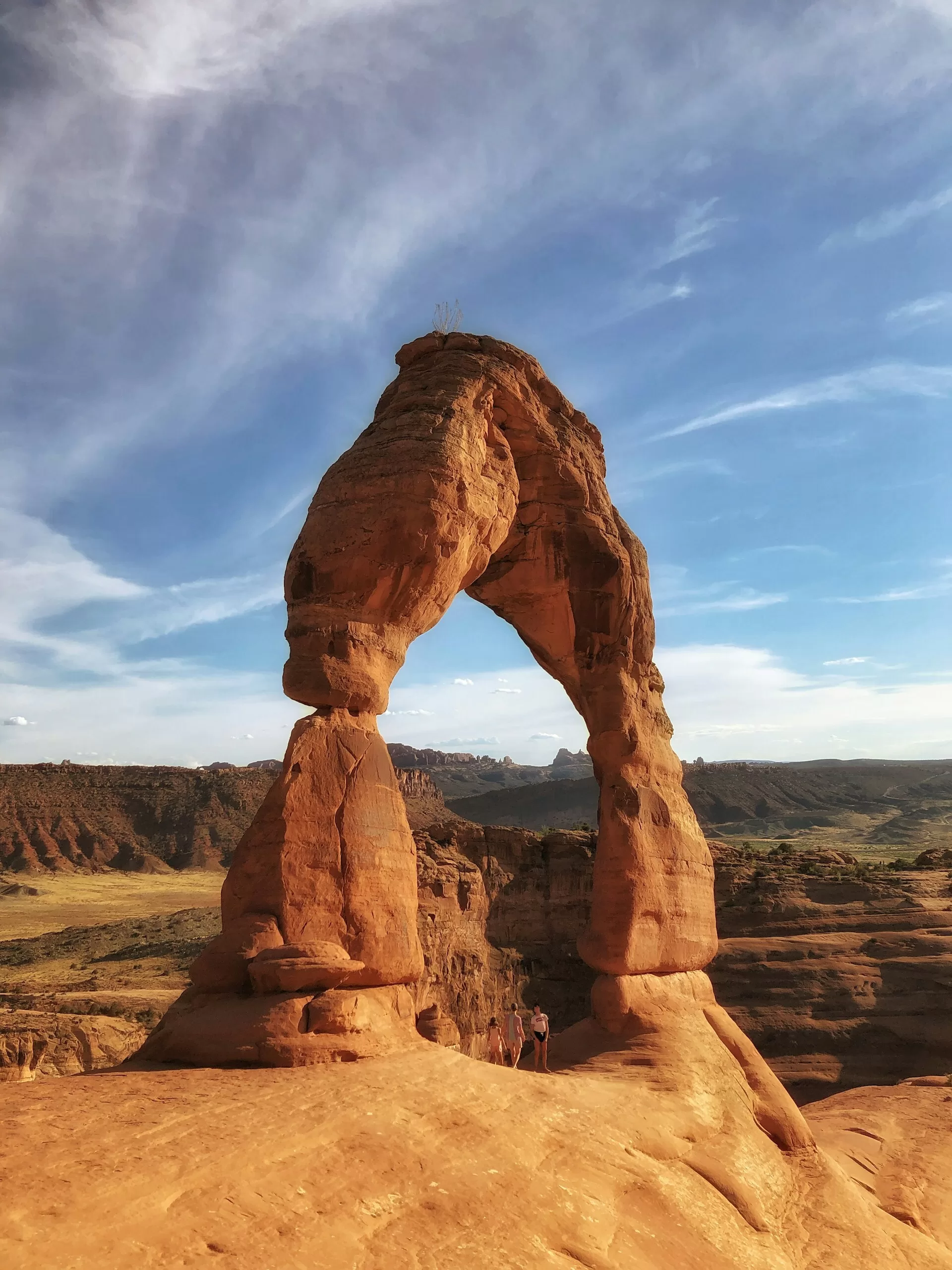 Rotsformatie Delicate Arch in Arches National Park in Moab