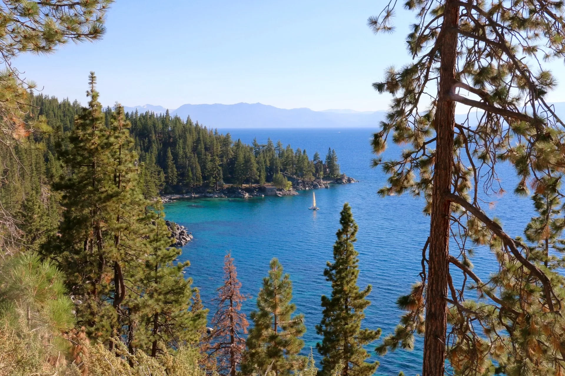 Uitzicht over South Lake Tahoe