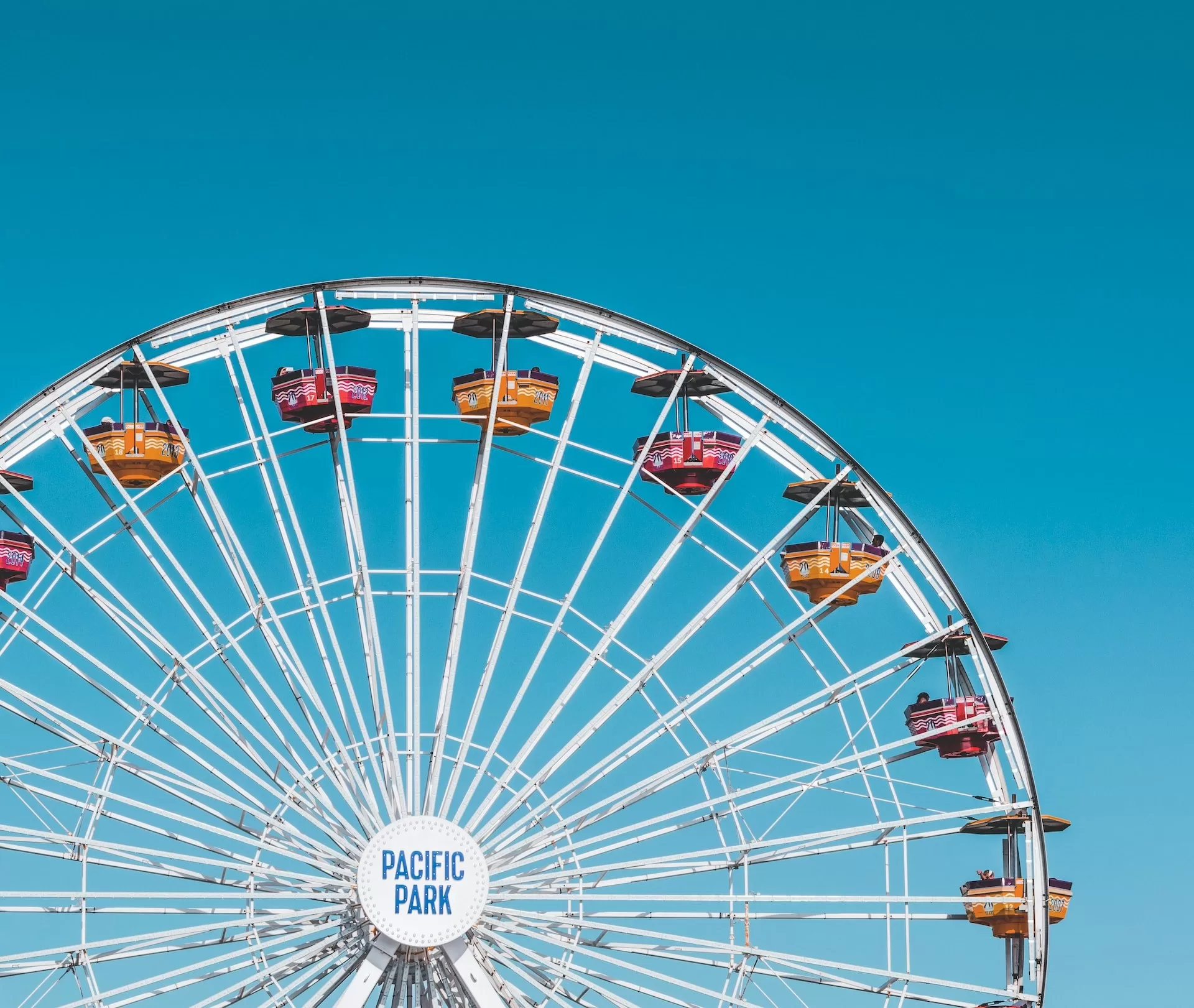 Reuzenrad op de Santa Monica Pier in Los Angeles, Californië