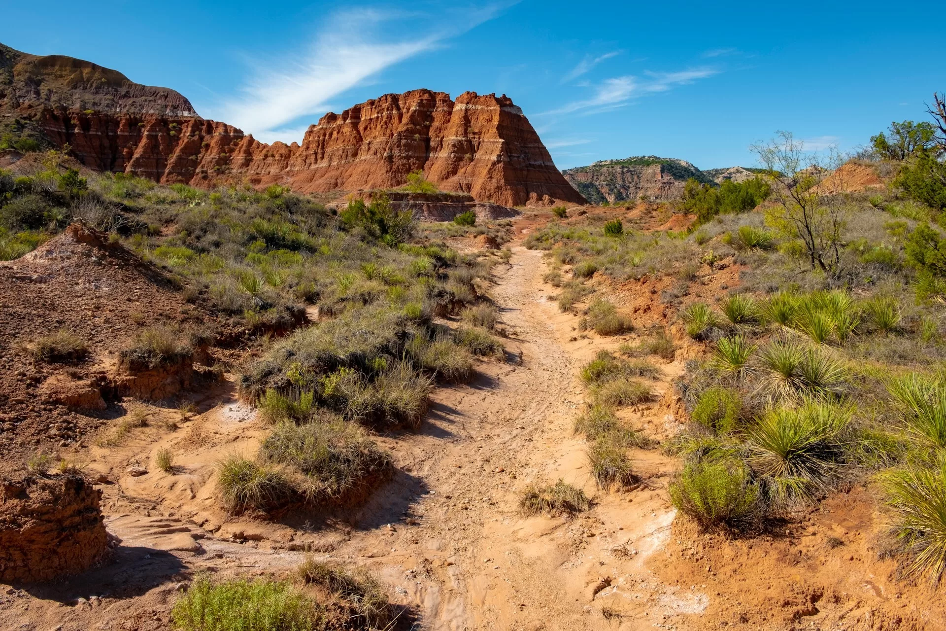 Rotsformaties in Palo Duro Canyon State Park in Amarillo