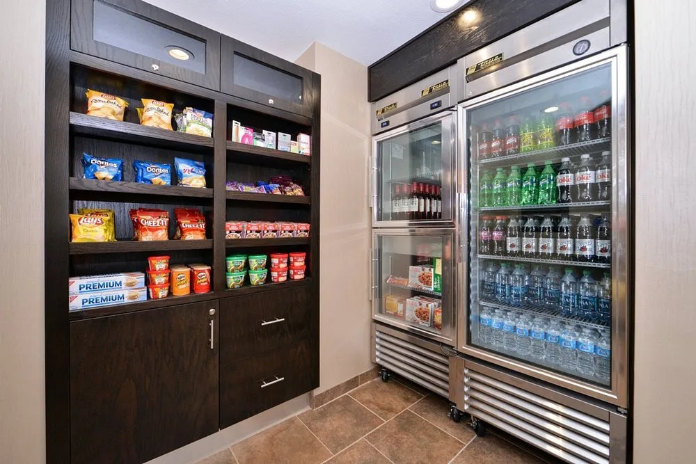pantry in het hotel waar je snacks en drinken kan halen