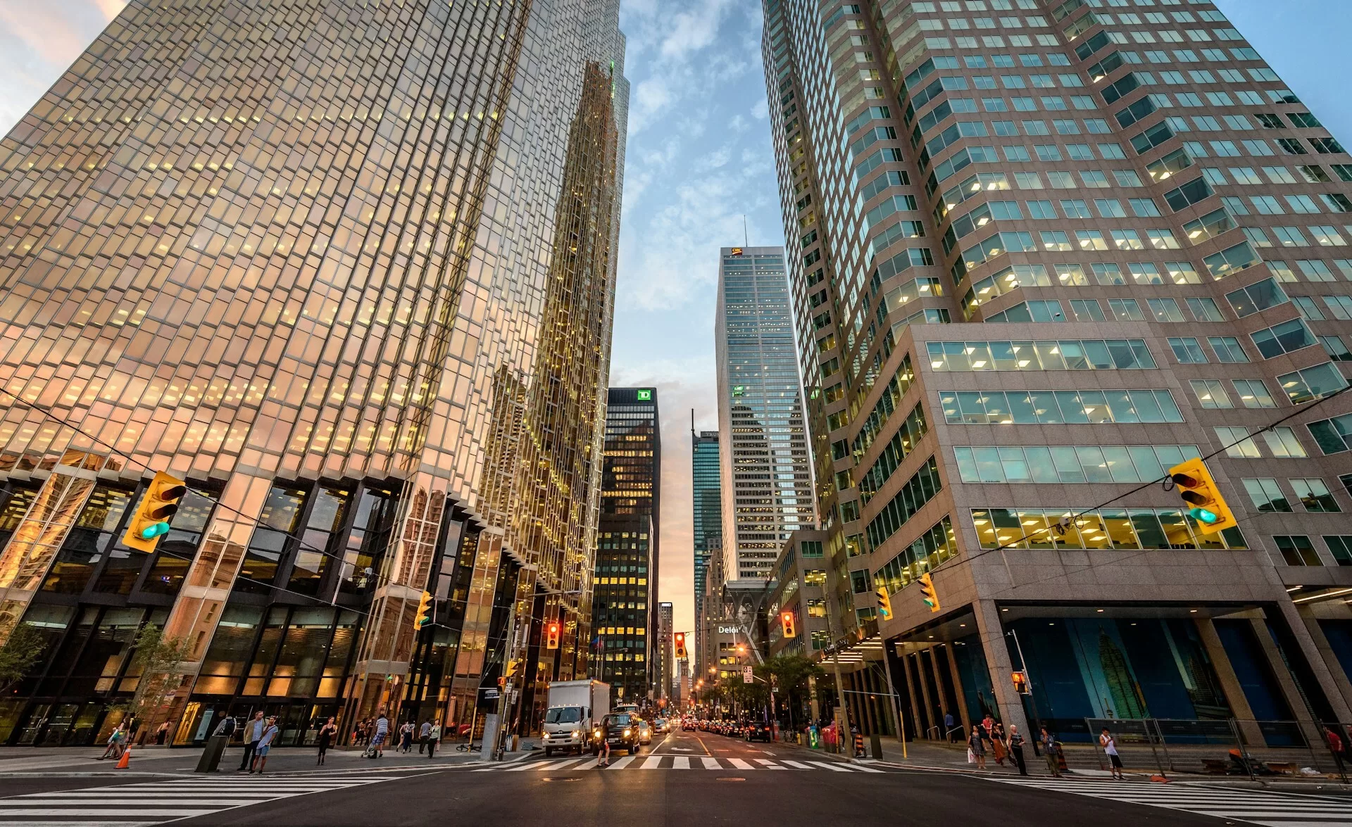 Moderne wolkenkrabbers in downtown Toronto