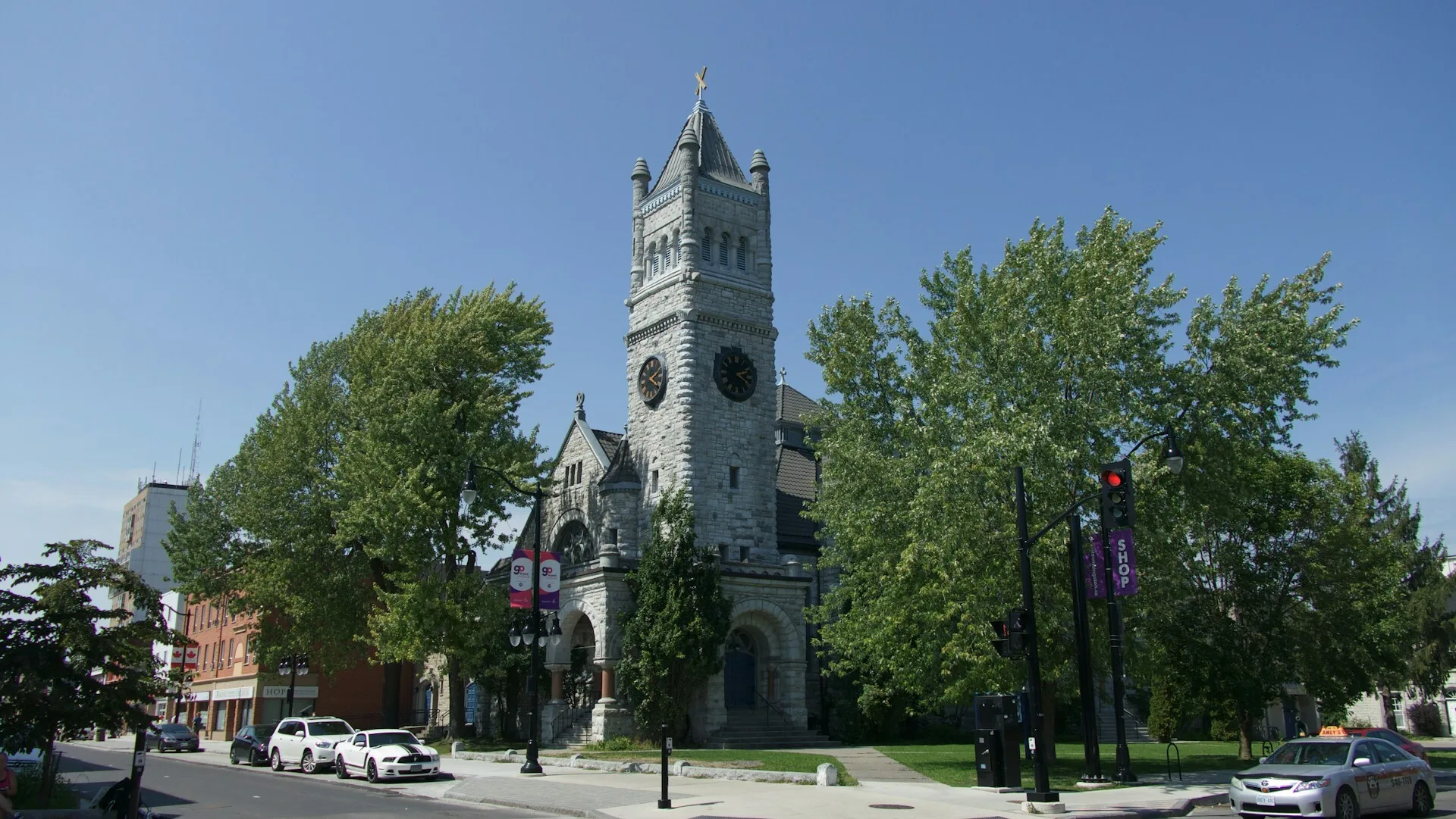 Een kerk in de binnenstad van Kingston, Canada