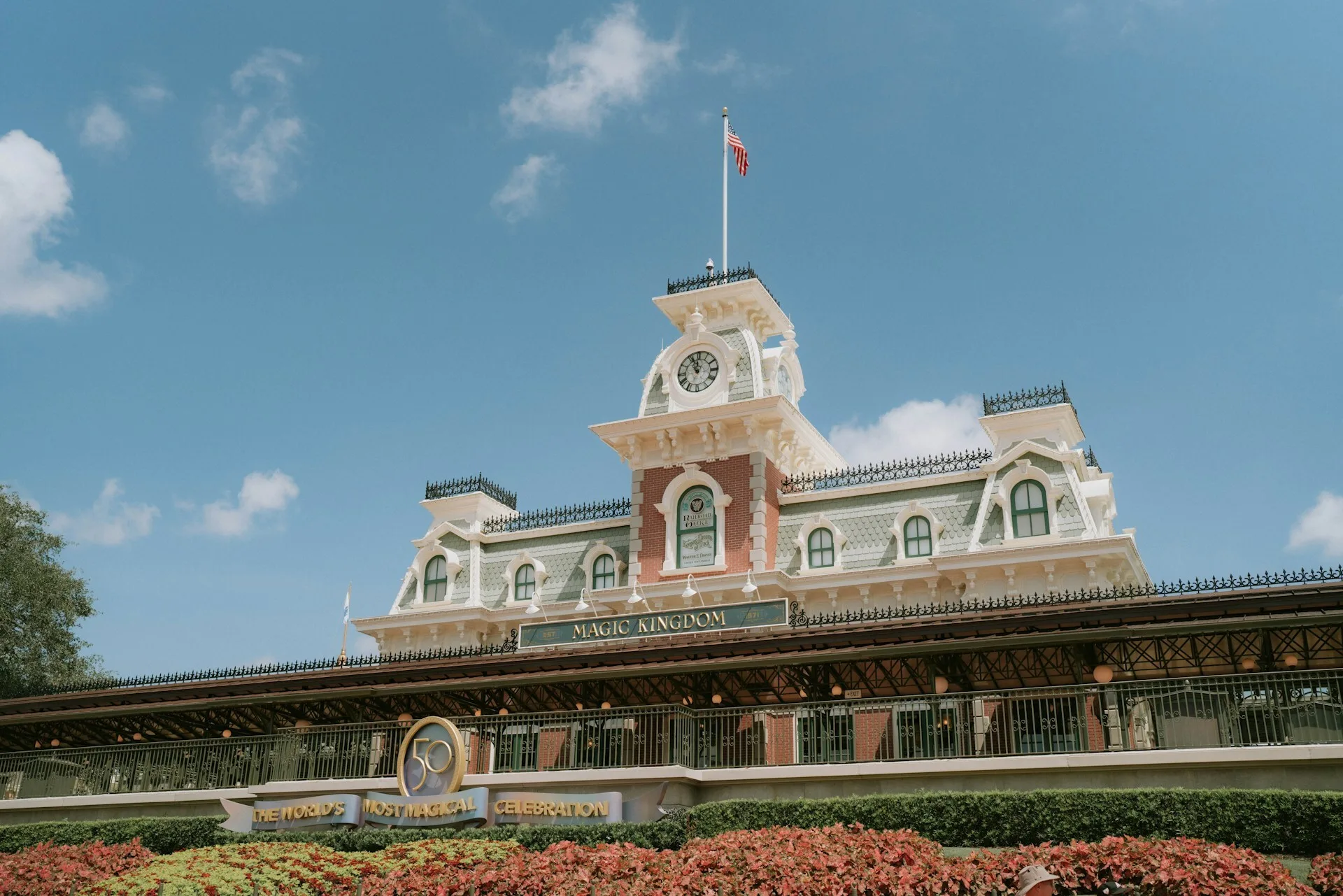 Ingang Magic Kingdom Disney World Orlando.