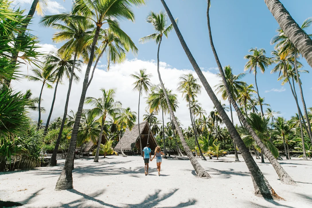 Puuhonua o Honaunau eiland in Hawaii.