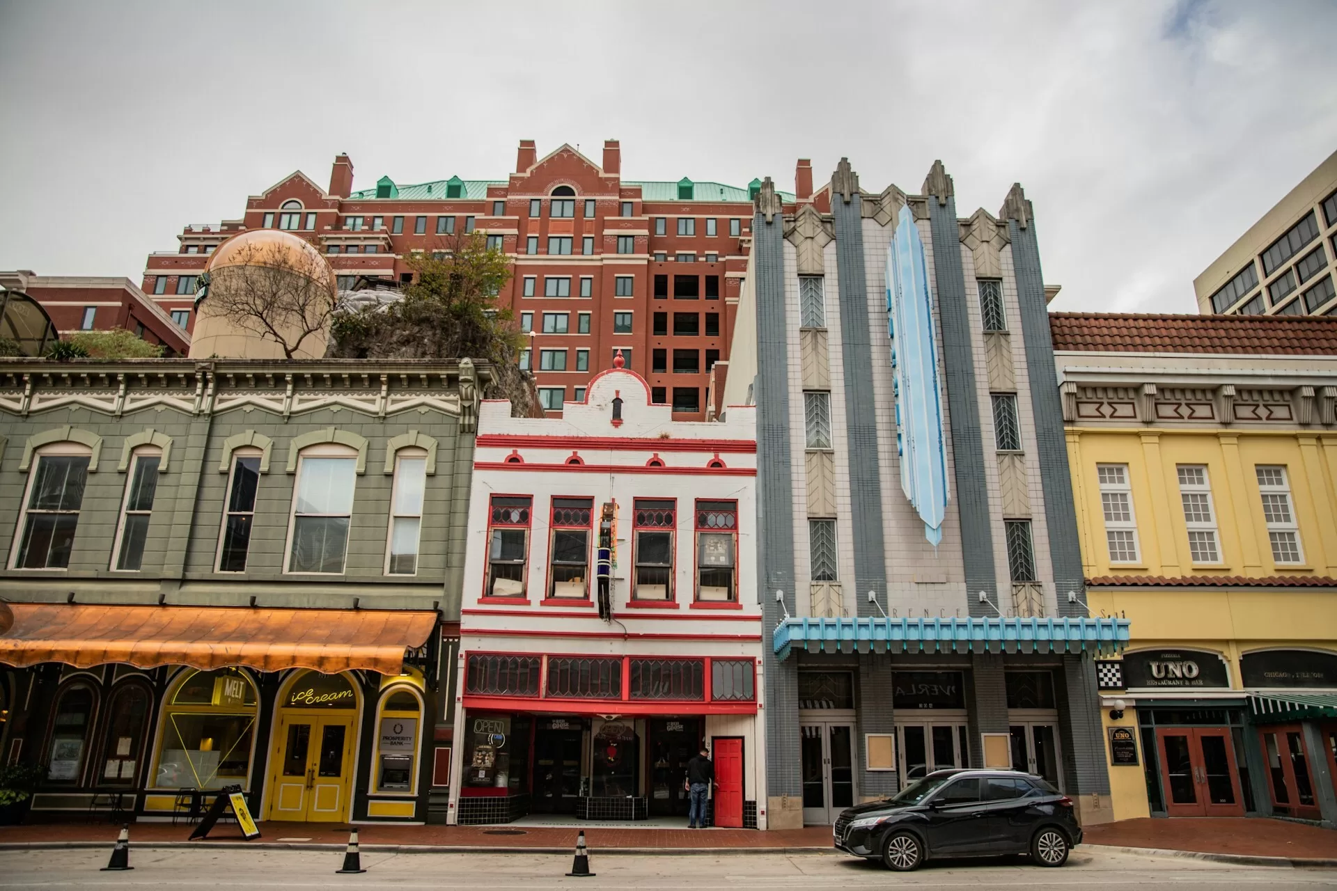 Gekleurde gebouwen in Fort Worth, Texas